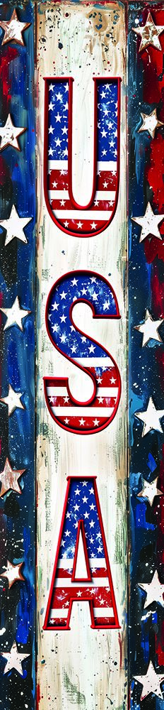 Patriotic USA Sign I art print by Acorn And Ivory Designs for $57.95 CAD