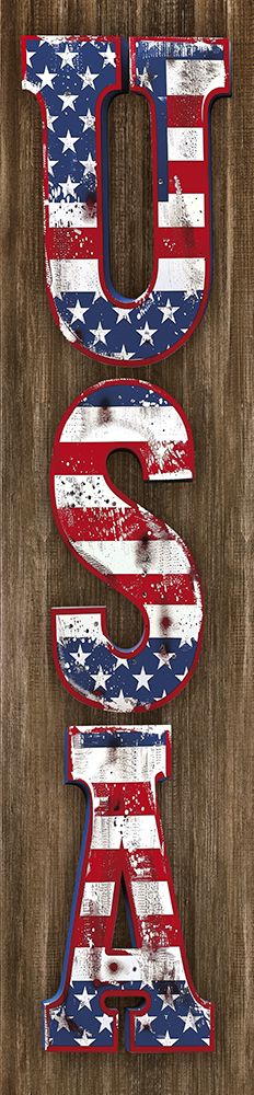 Patriotic USA Sign III art print by Acorn And Ivory Designs for $57.95 CAD