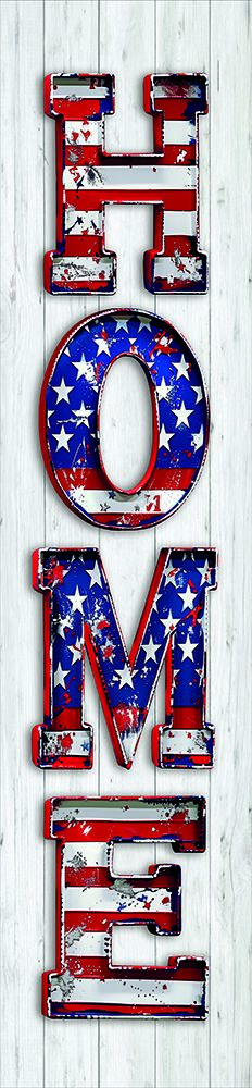 Patriotic HOME Sign II art print by Acorn And Ivory Designs for $57.95 CAD
