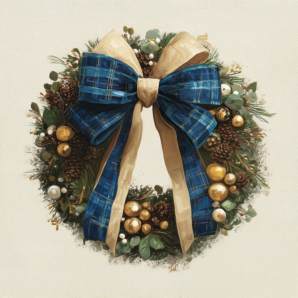 Yuletide Wreath art print by Acorn And Ivory Designs for $57.95 CAD