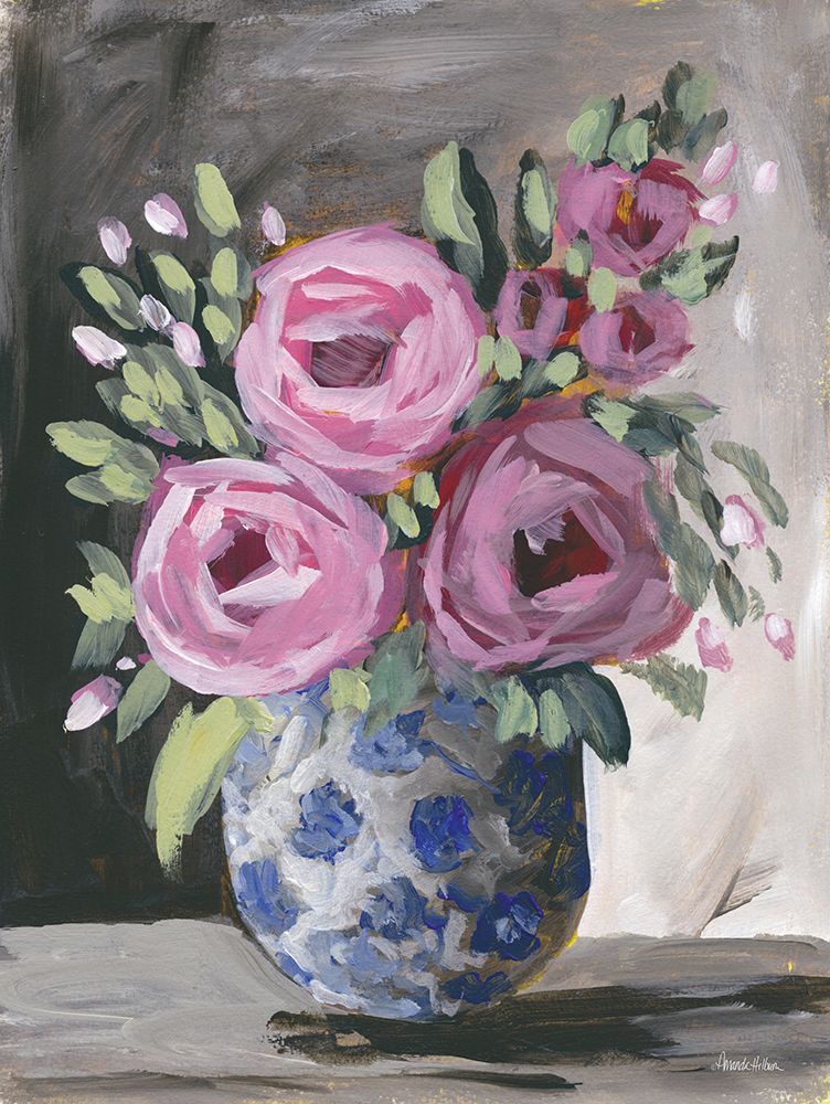 Ginger Jar Floral I art print by Amanda Hilburn for $57.95 CAD