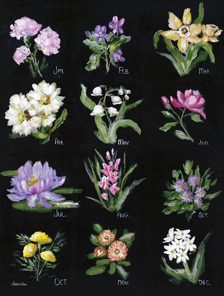 Birth Month Flowers art print by Amanda Hilburn for $57.95 CAD