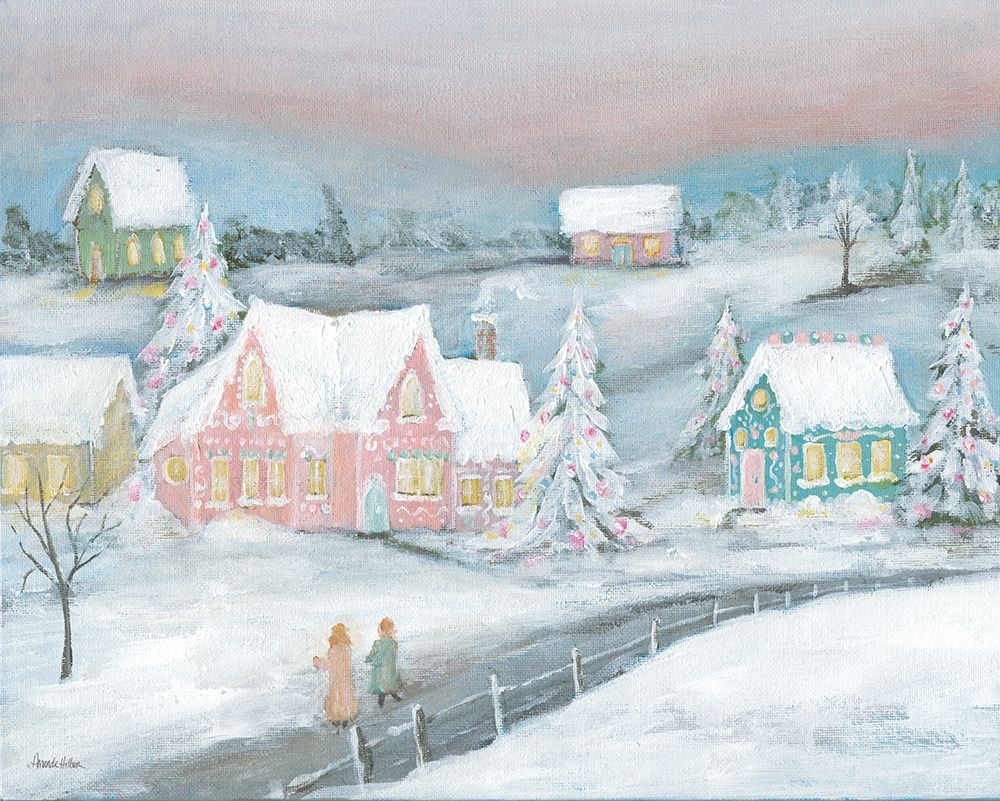 Candy Land Christmas Village art print by Amanda Hilburn for $57.95 CAD