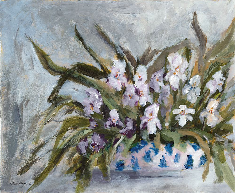 Chinoiserie Charm - Irises art print by Amanda Hilburn for $57.95 CAD