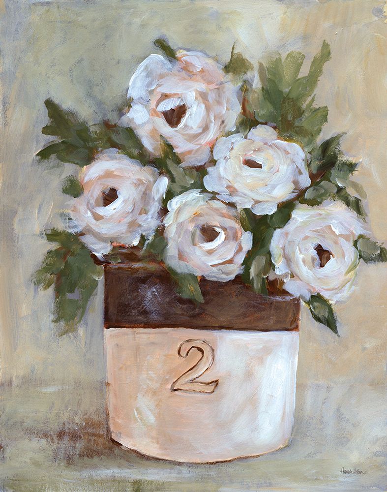 Farmhouse Crock of Blooms art print by Amanda Hilburn for $57.95 CAD