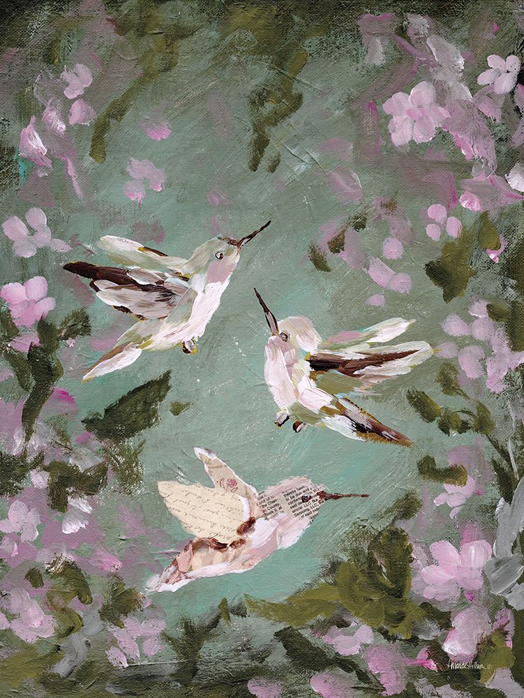 Hummingbirds in the Garden art print by Amanda Hilburn for $57.95 CAD