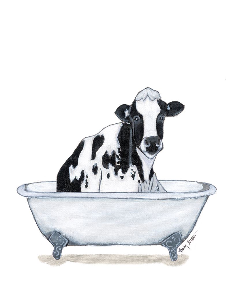 Cow in Tub art print by Ashley Justice for $57.95 CAD