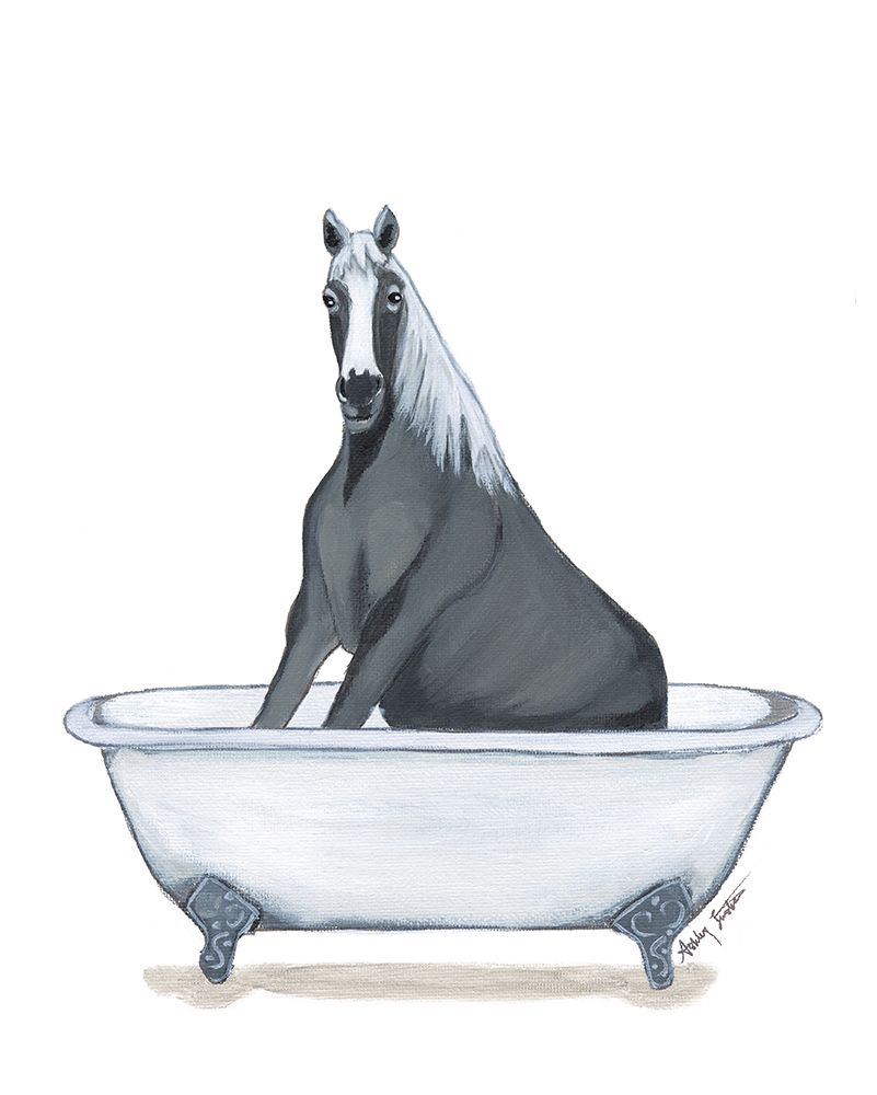 Horse in Tub art print by Ashley Justice for $57.95 CAD