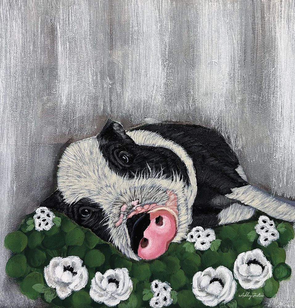 Swine and Roses art print by Ashley Justice for $57.95 CAD