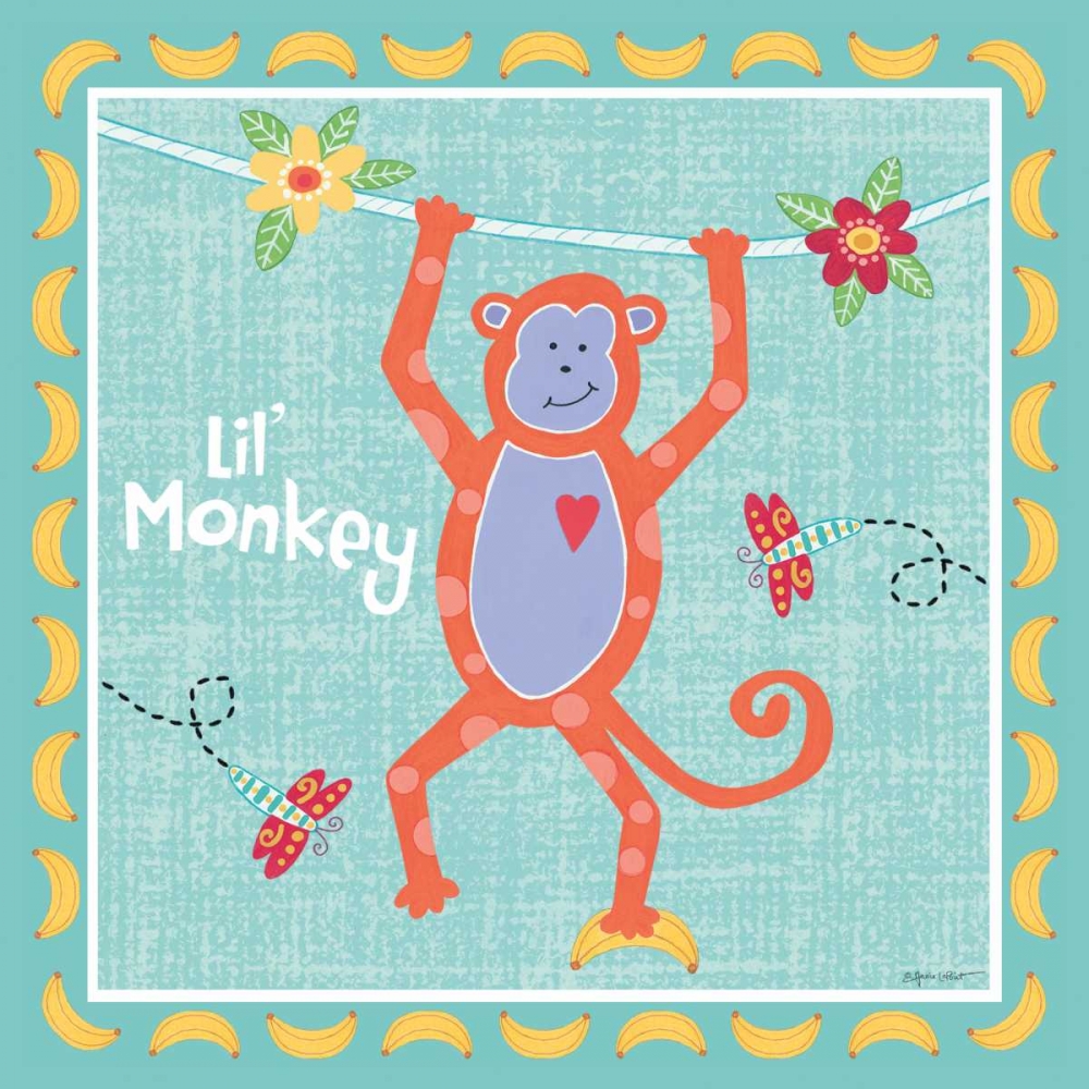 Beetle and Bob Baby Monkey art print by Annie LaPoint for $57.95 CAD