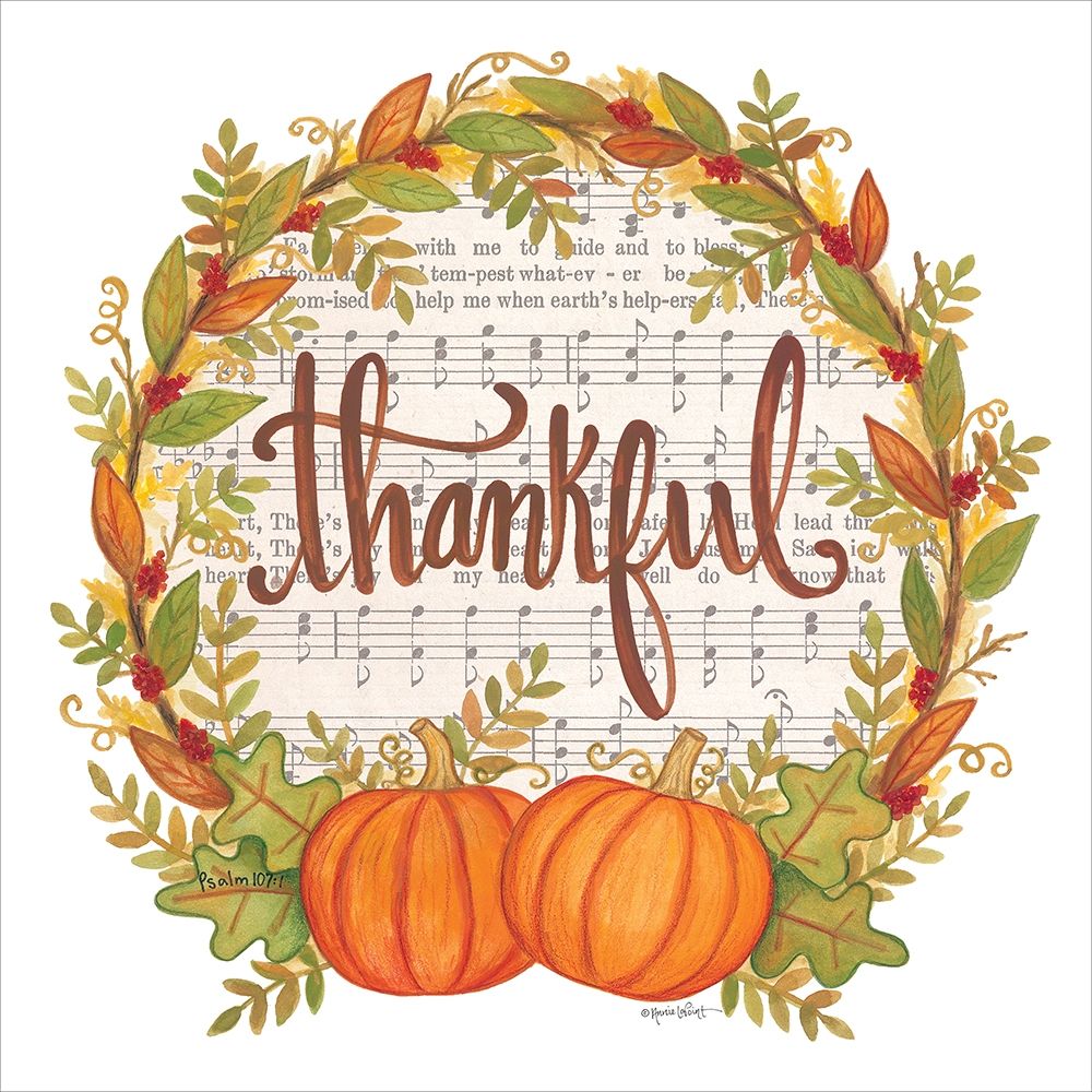 Thankful Wreath art print by Annie LaPoint for $57.95 CAD