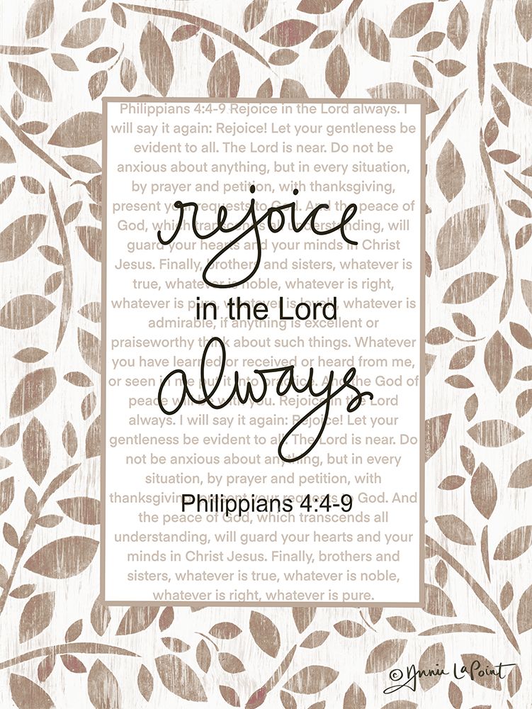 Rejoice in the Lord art print by Annie LaPoint for $57.95 CAD