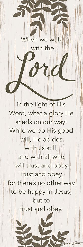 When We Walk with the Lord art print by Annie LaPoint for $57.95 CAD