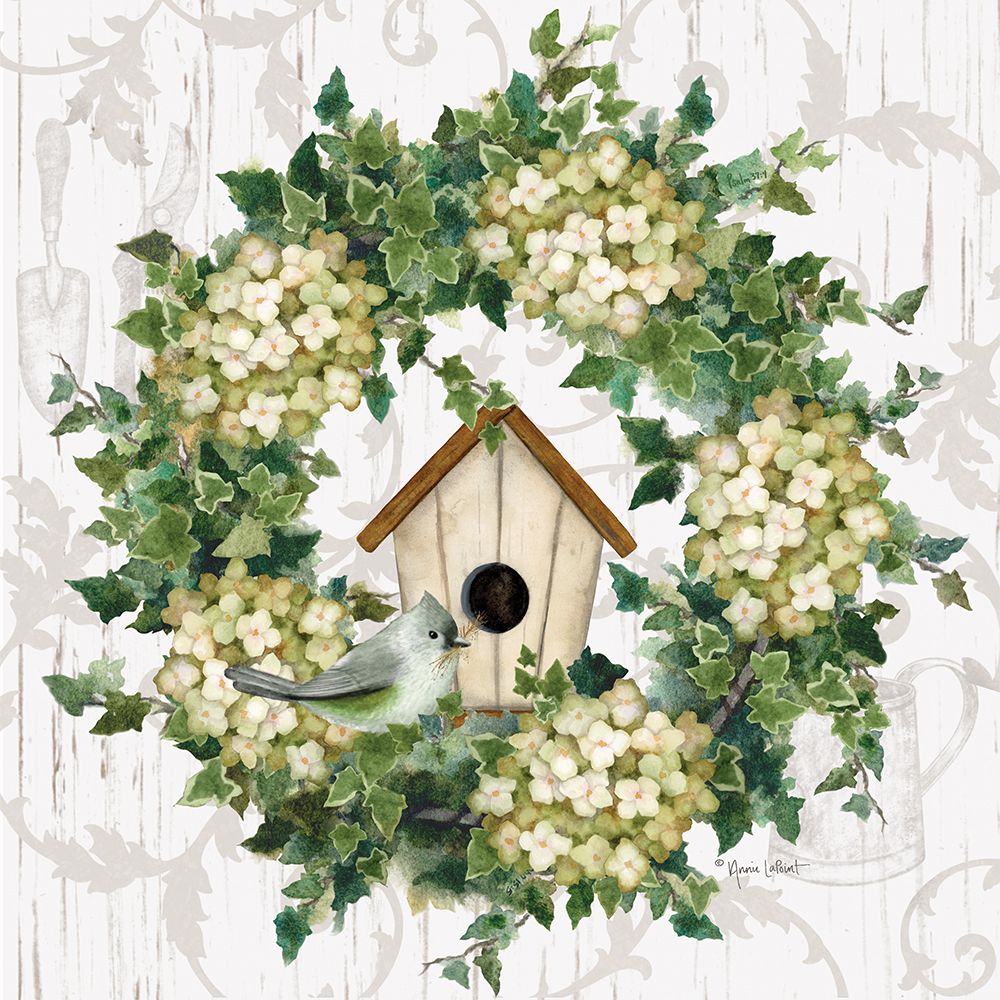Birdhouse Wreath art print by Annie LaPoint for $57.95 CAD