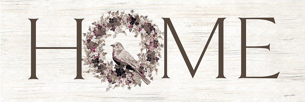 Home Bird Wreath Sign art print by Annie LaPoint for $57.95 CAD