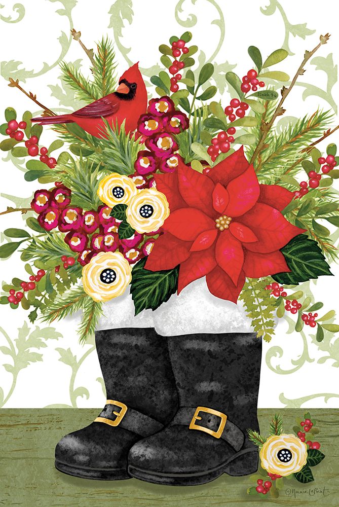 Santas Boot Bouquet art print by Annie LaPoint for $57.95 CAD