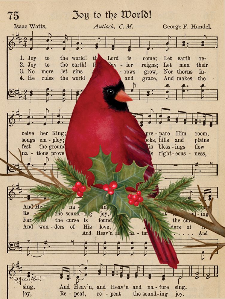 Cardinal Carols Holly art print by Annie LaPoint for $57.95 CAD