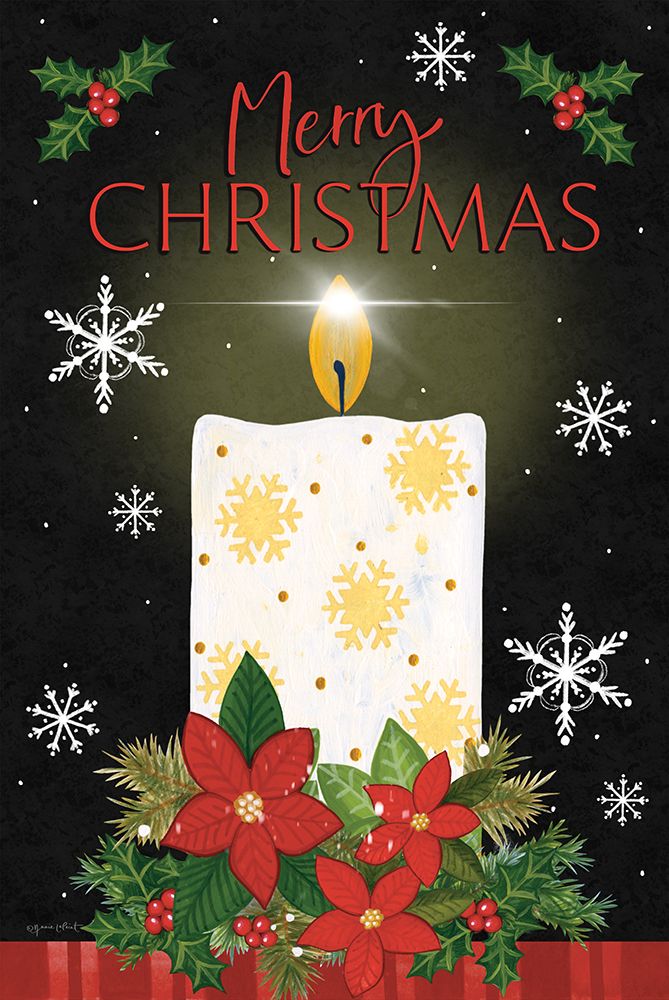 Merry Christmas Candle art print by Annie LaPoint for $57.95 CAD