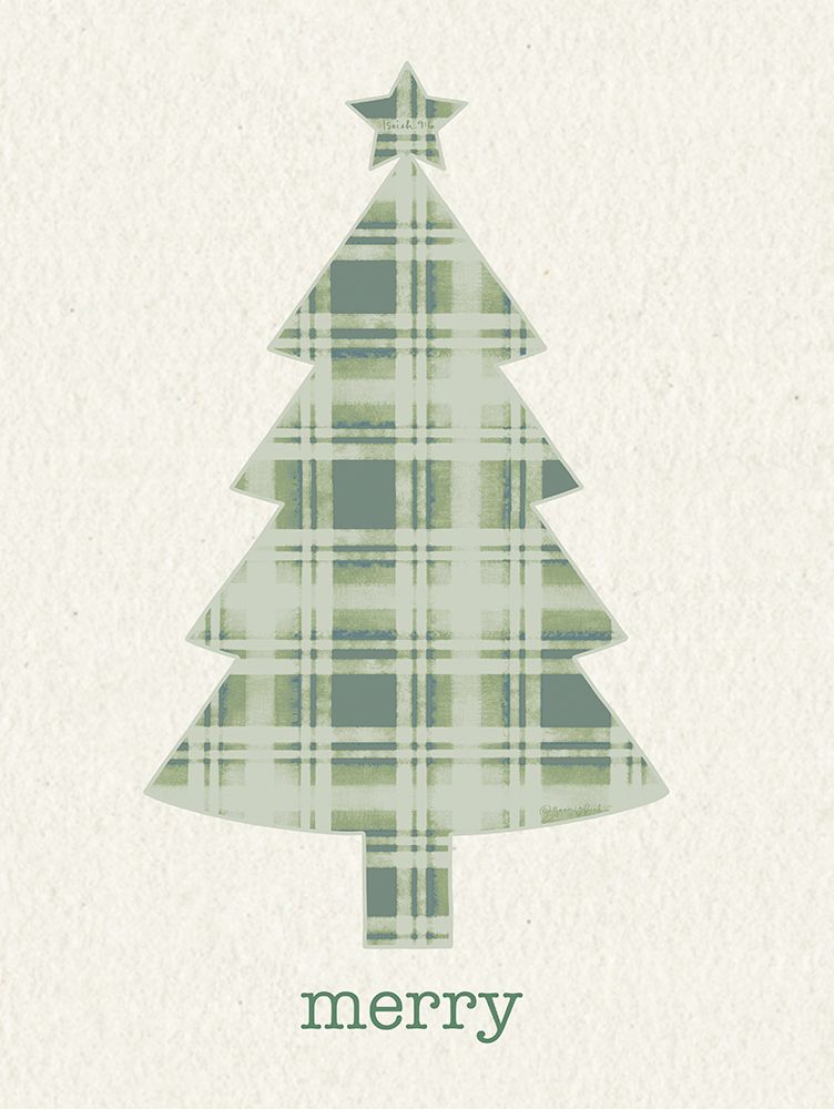 Plaid Christmas Tree art print by Annie LaPoint for $57.95 CAD