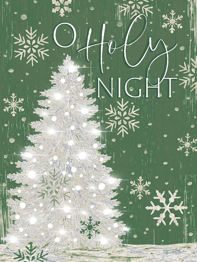 O Holy Night Christmas Tree art print by Annie LaPoint for $57.95 CAD