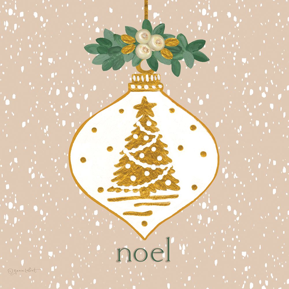 Snowy Noel Ornament art print by Annie LaPoint for $57.95 CAD