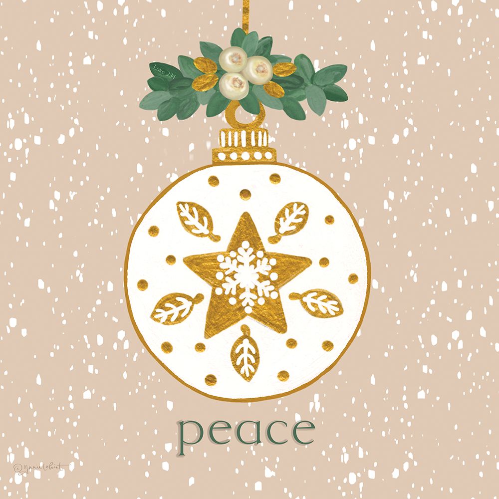 Snowy Peace Ornament art print by Annie LaPoint for $57.95 CAD
