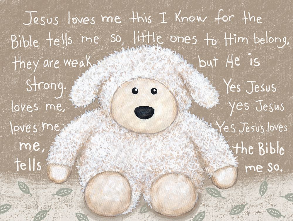 Jesus Loves Me Little Lamb art print by Annie LaPoint for $57.95 CAD