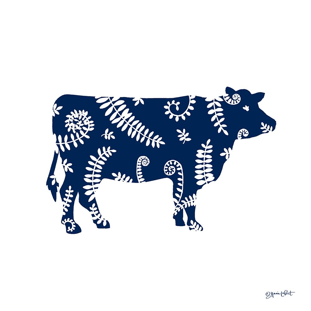 Floral Cow art print by Annie LaPoint for $57.95 CAD