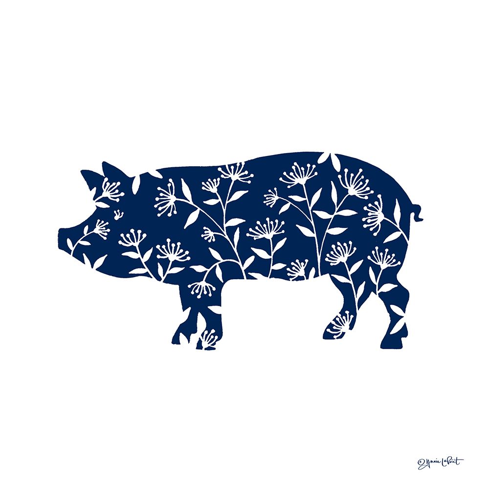Floral Pig art print by Annie LaPoint for $57.95 CAD