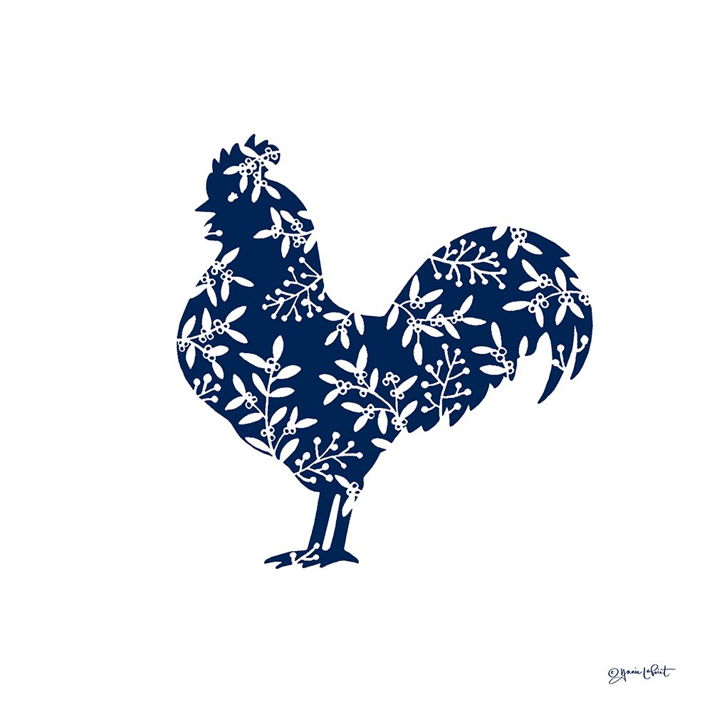 Floral Rooster art print by Annie LaPoint for $57.95 CAD