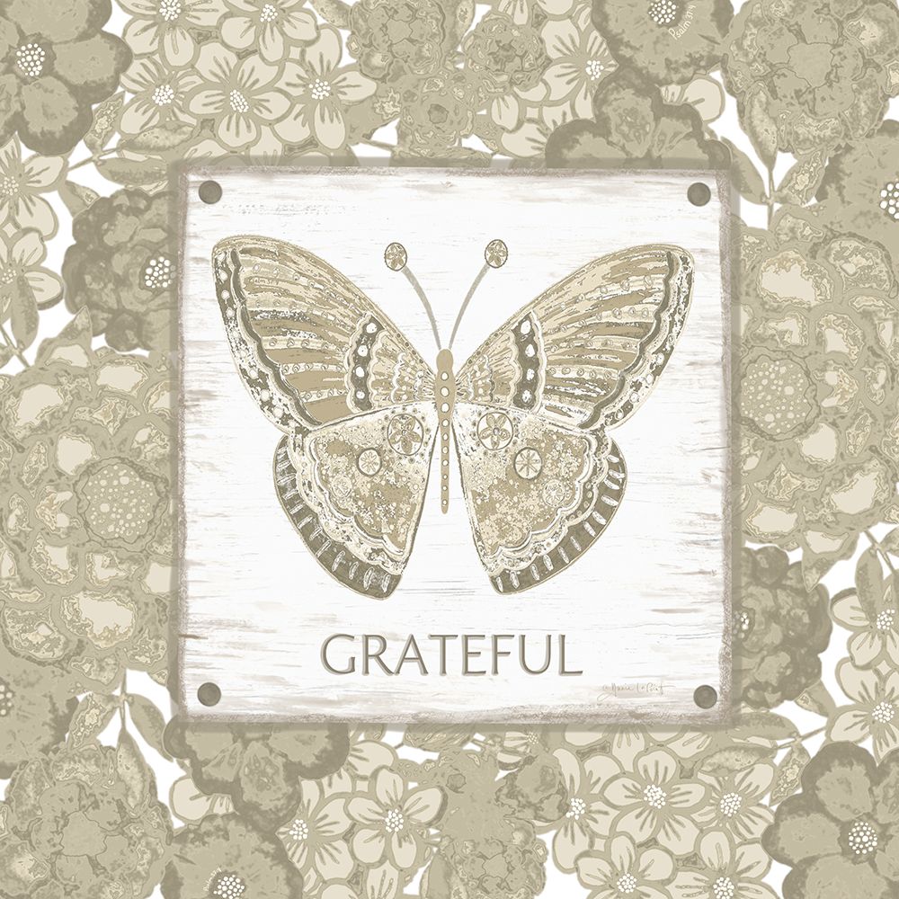 Grateful Butterfly art print by Annie LaPoint for $57.95 CAD
