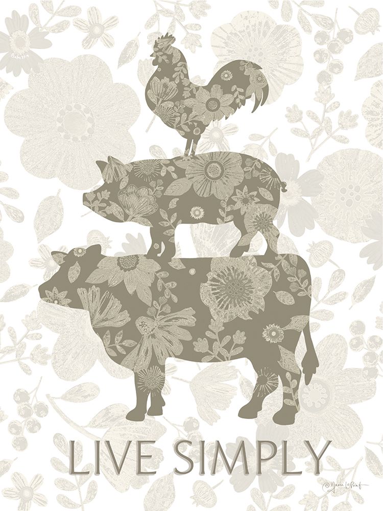 Life Simply Farm Animals Stack art print by Annie LaPoint for $57.95 CAD