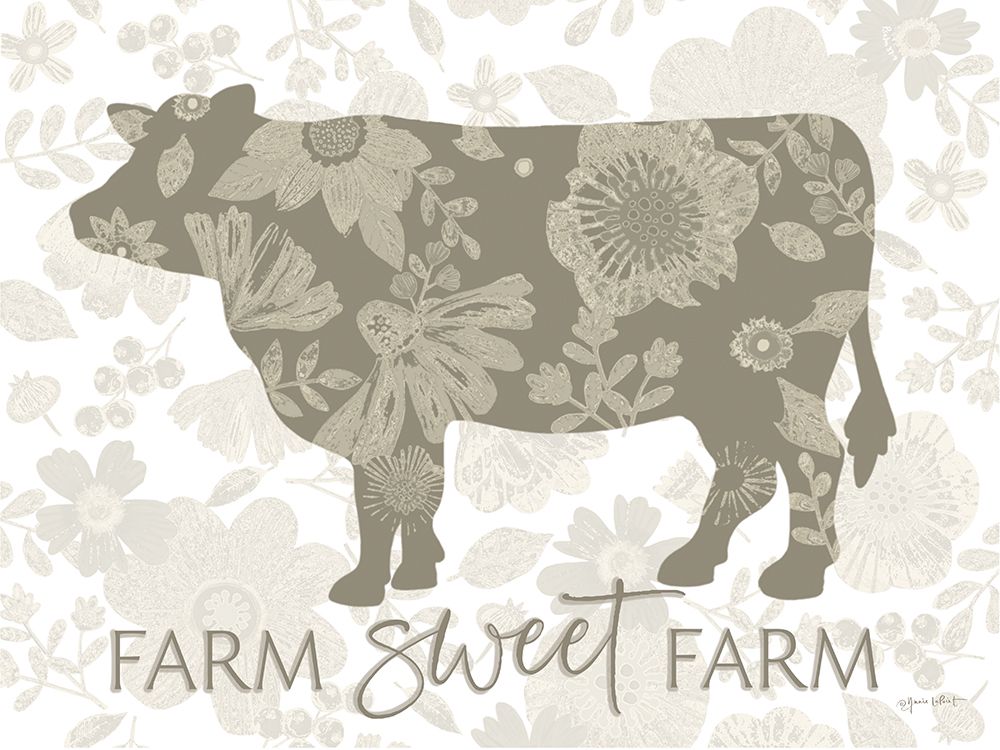 Home Sweet Home Cow art print by Annie LaPoint for $57.95 CAD