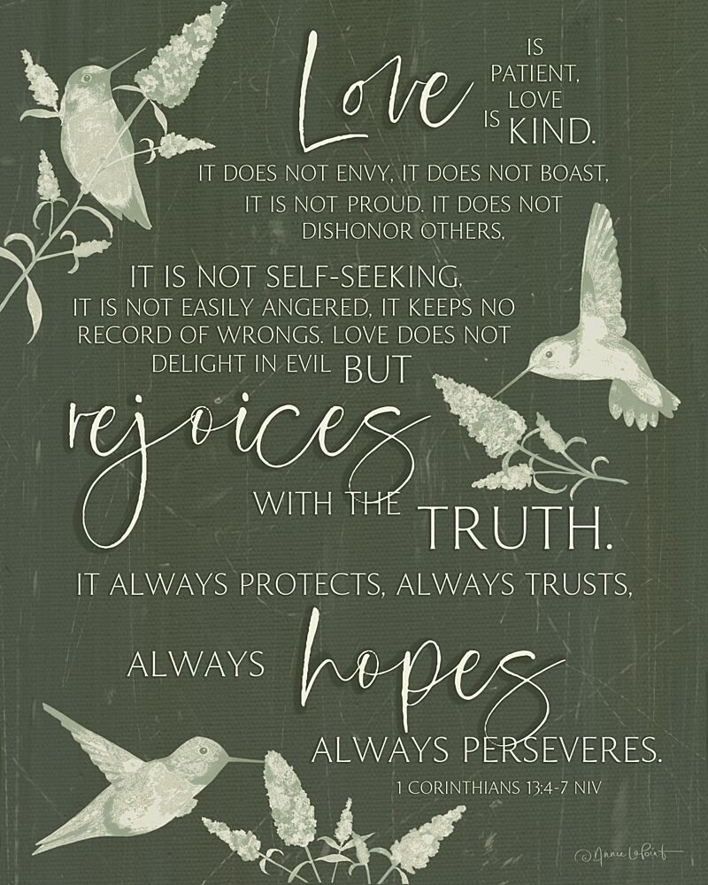 Love Is Patient Hummingbirds art print by Annie LaPoint for $57.95 CAD