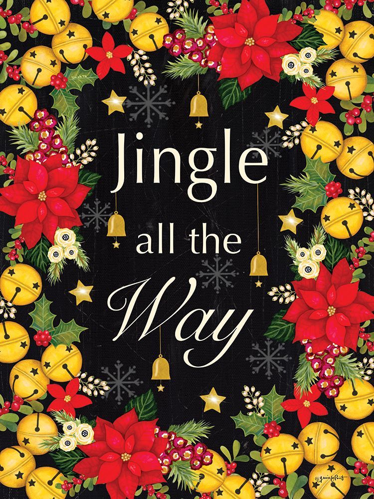 Floral Jingle All the Way art print by Annie LaPoint for $57.95 CAD