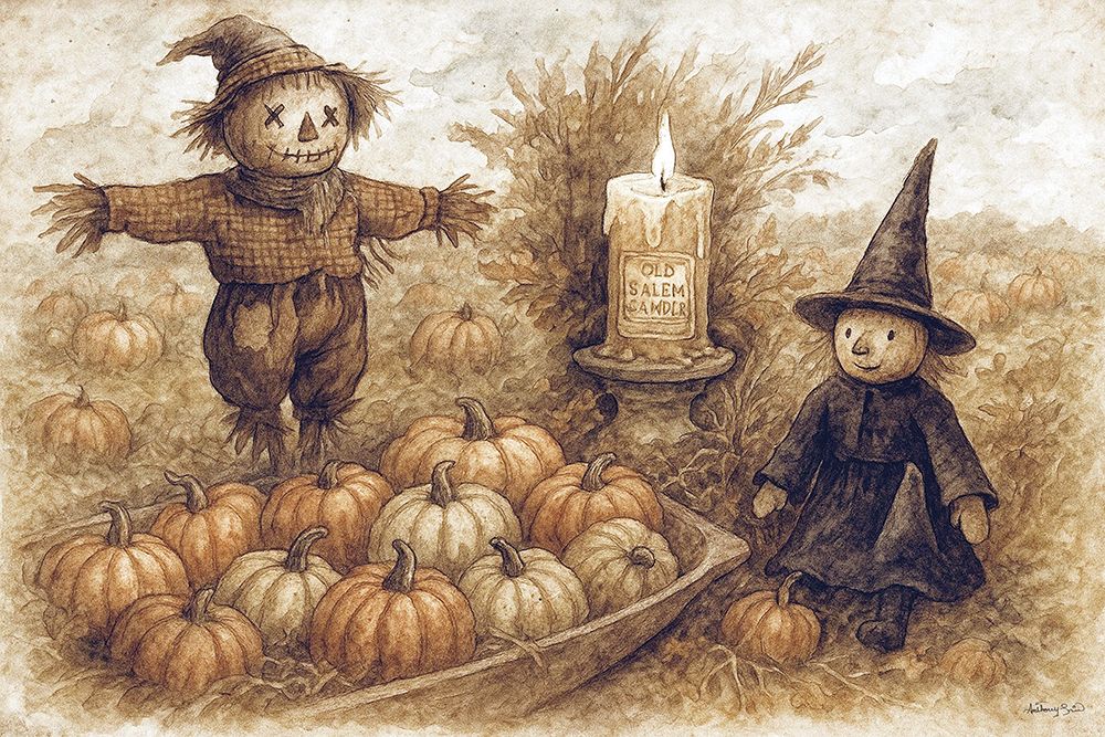 The Scarecrow and the Little Witch art print by Anthony Smith for $57.95 CAD
