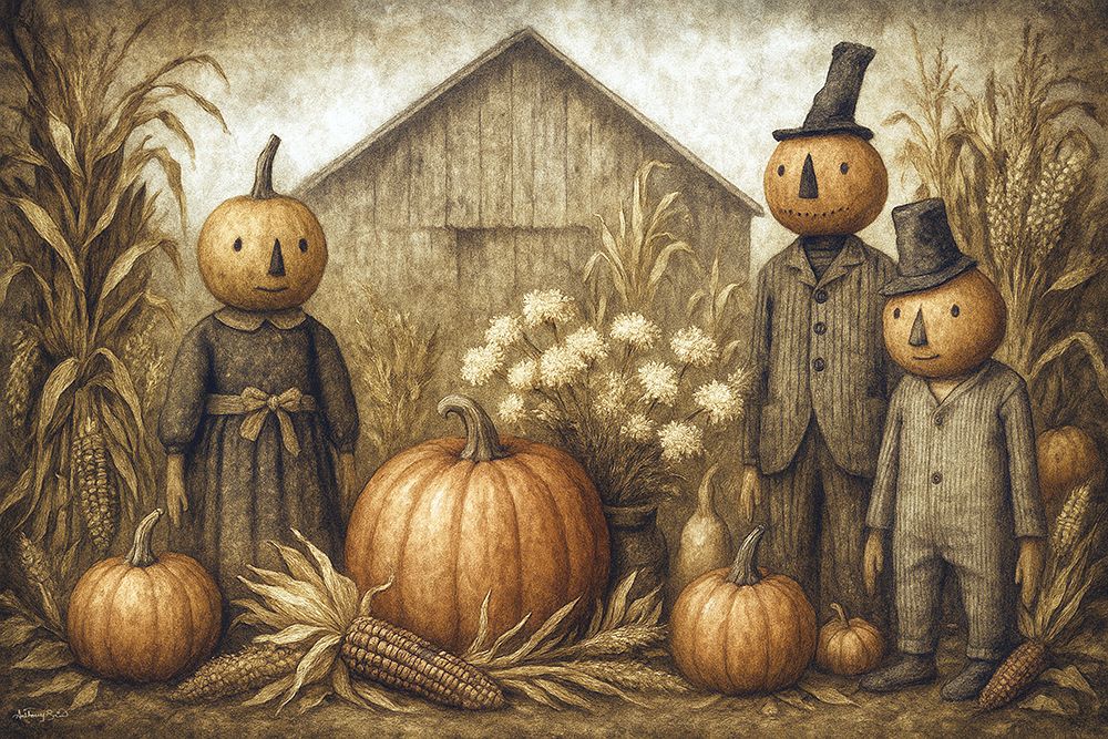 Pumpkin Folk art print by Anthony Smith for $57.95 CAD