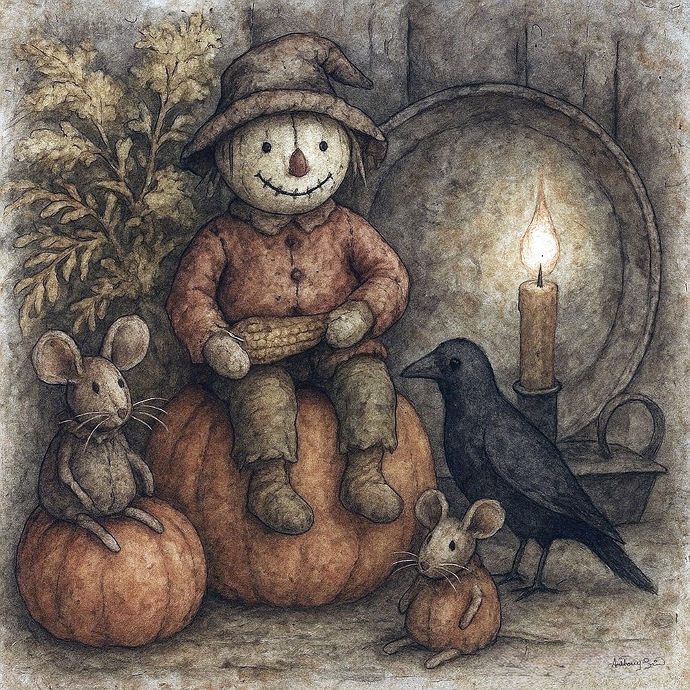 Little Friends of Fall art print by Anthony Smith for $57.95 CAD