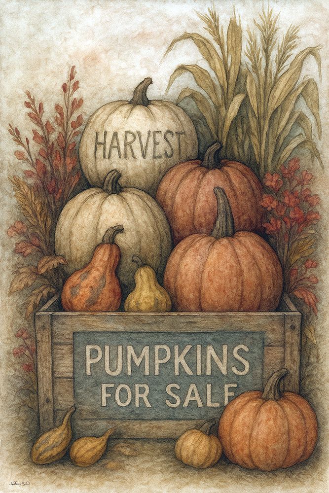 Pumpkins for Sale art print by Anthony Smith for $57.95 CAD
