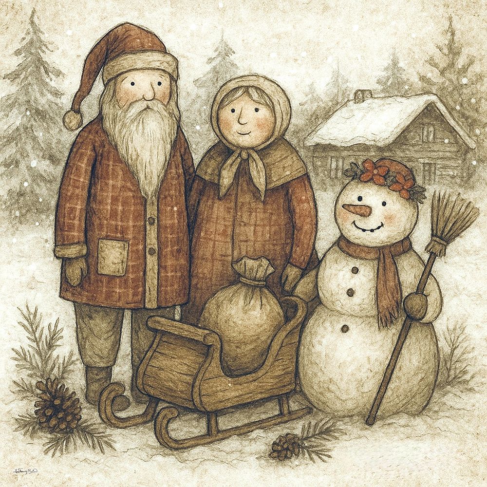 Vintage Christmas Charm art print by Anthony Smith for $57.95 CAD
