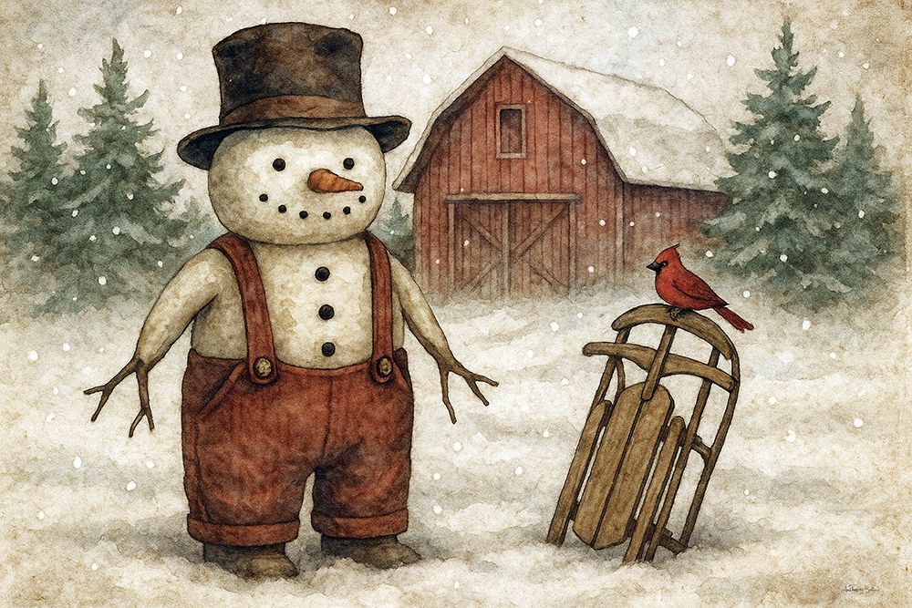 Lets Go Sledding art print by Anthony Smith for $57.95 CAD