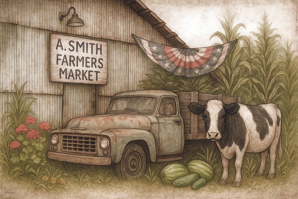 A. Smith Farmers Market art print by Anthony Smith for $57.95 CAD