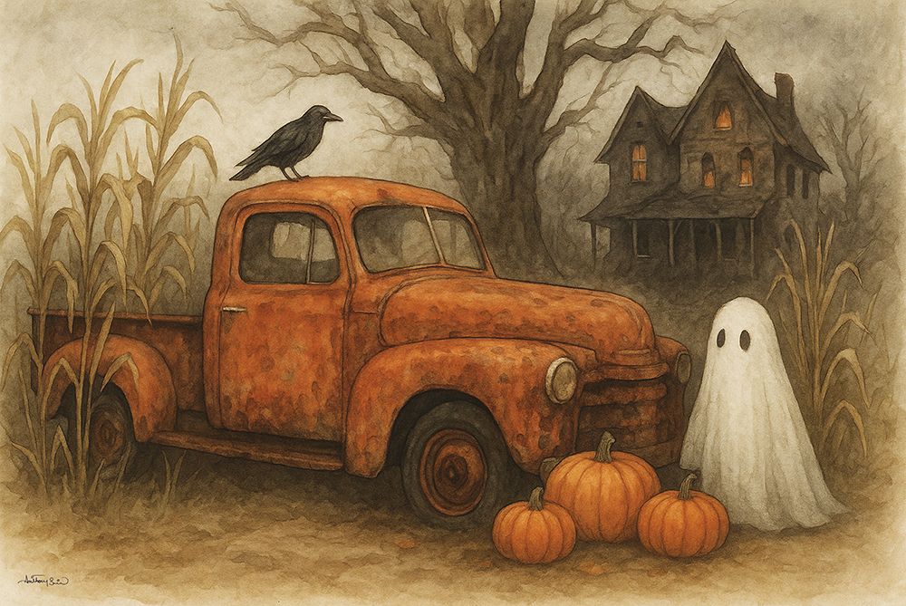 The Ghostly Pickup art print by Anthony Smith for $57.95 CAD