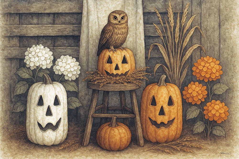 Rustic Halloween art print by Anthony Smith for $57.95 CAD