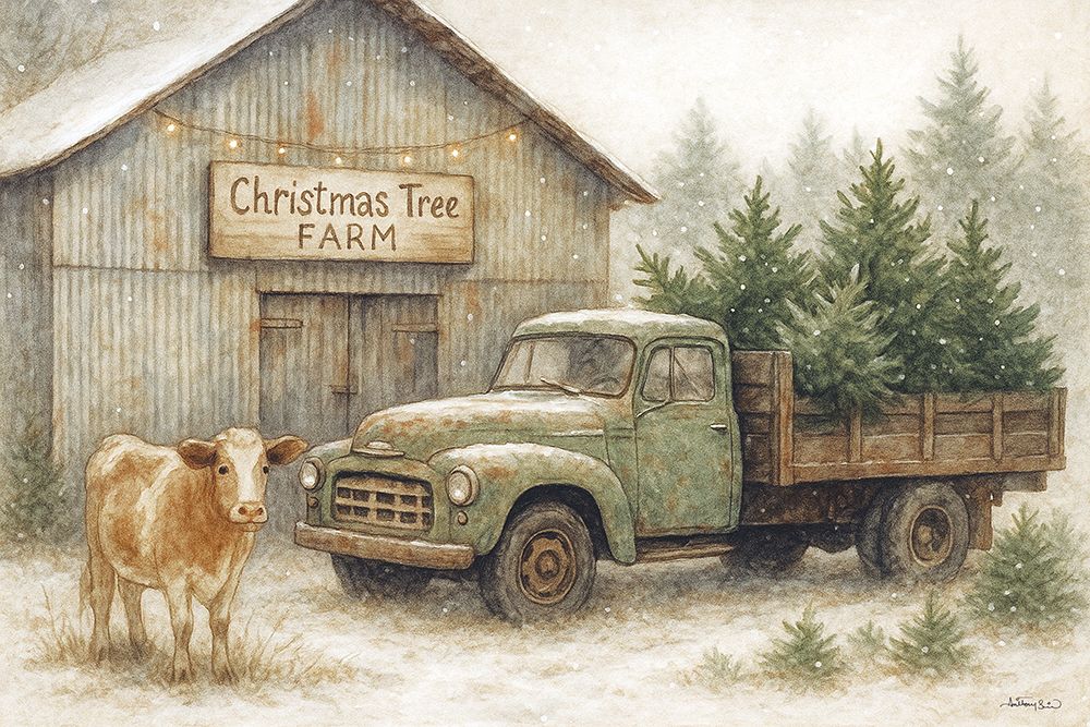 Christmas Tree Farm art print by Anthony Smith for $57.95 CAD