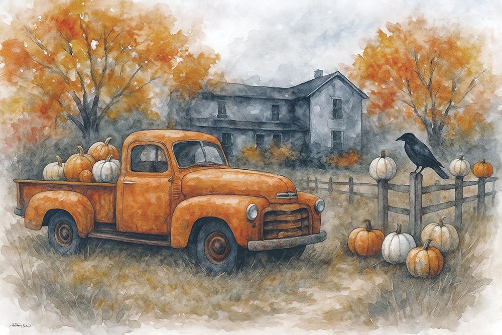 Pumpkin Patch Pick-up art print by Anthony Smith for $57.95 CAD