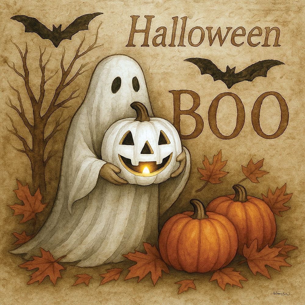 Halloween Boo art print by Anthony Smith for $57.95 CAD