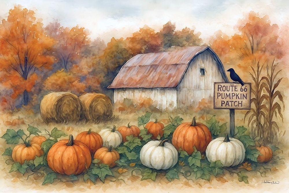Route 66 Pumpkin Patch art print by Anthony Smith for $57.95 CAD
