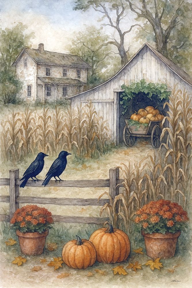Autumn at the Farmhouse art print by Anthony Smith for $57.95 CAD