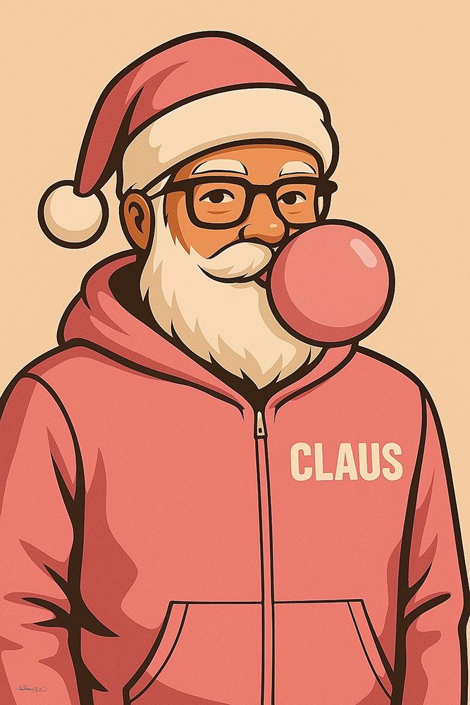 Holiday Hipsters - Santa Claus art print by Anthony Smith for $57.95 CAD